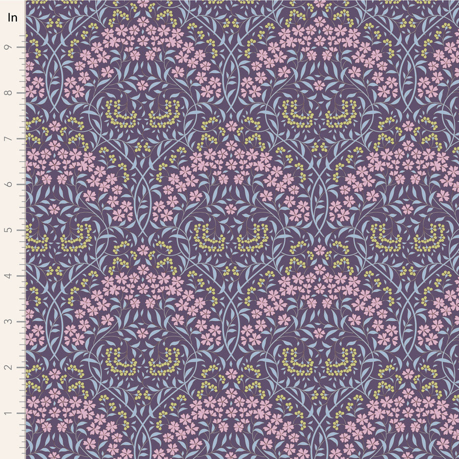 Tilda Sanctuary Larissa Eggplant **1.35m END OF BOLT**