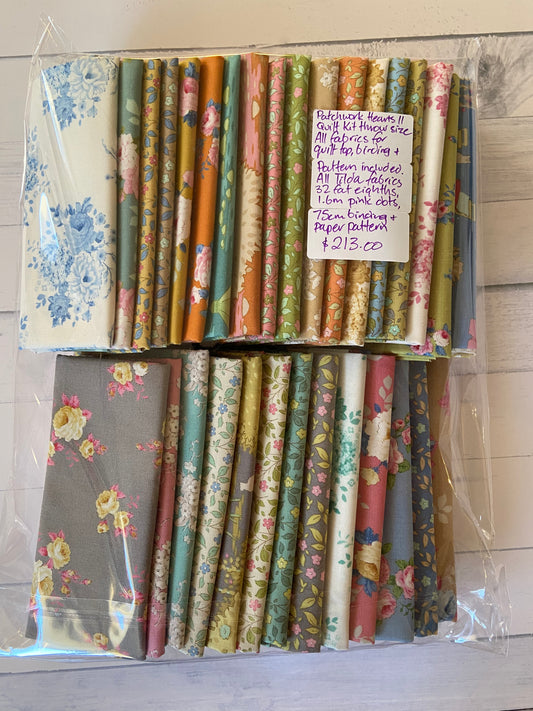 Patchwork Hearts II Quilt Kit - Emily Dennis of Quilty Love WITH PAPER PATTERN