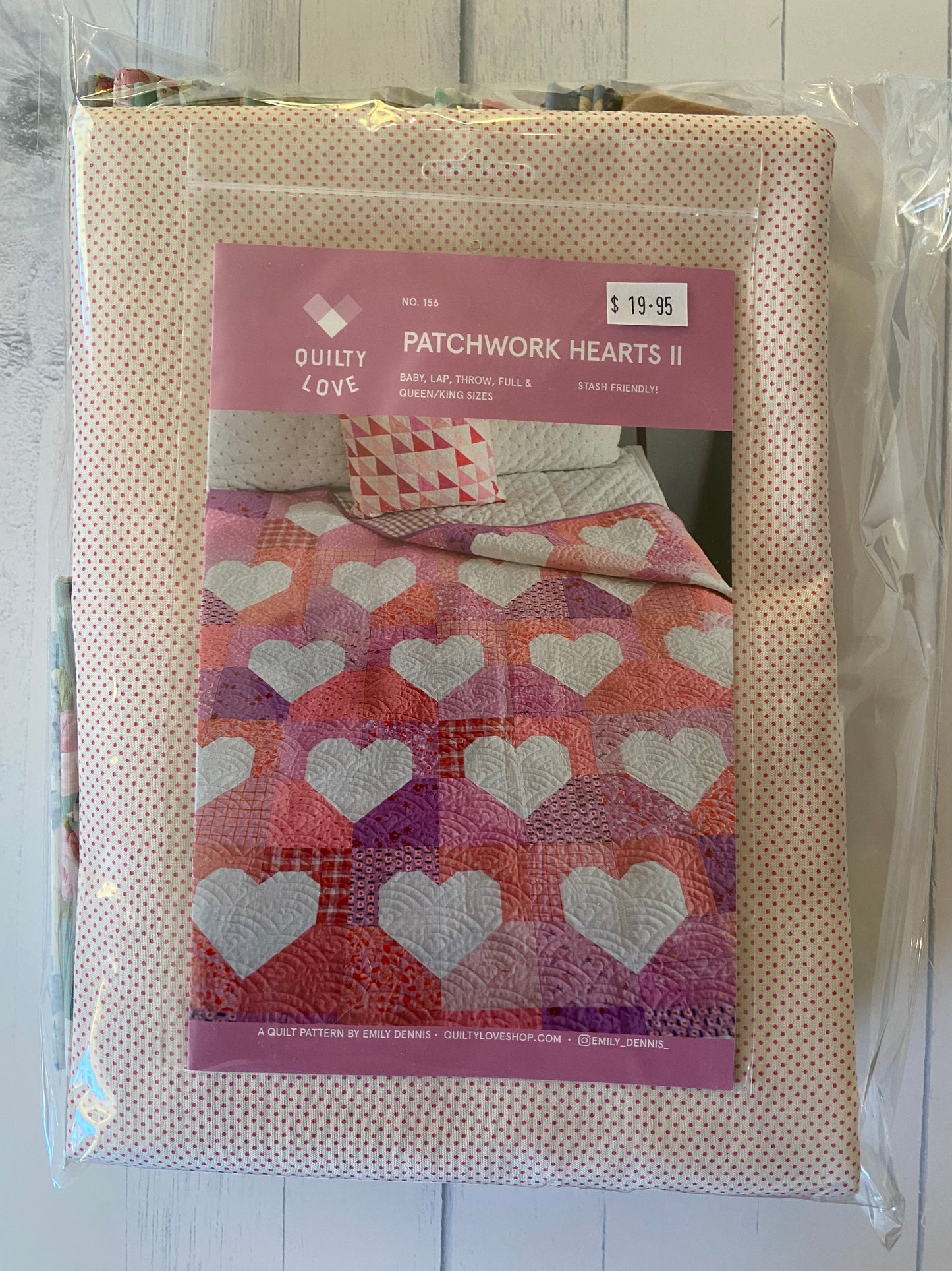 Patchwork Hearts II Quilt Kit - Emily Dennis of Quilty Love WITH PAPER PATTERN
