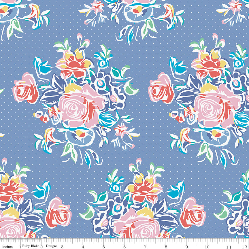 Always in Season by American Jane - Blueberry Large Floral