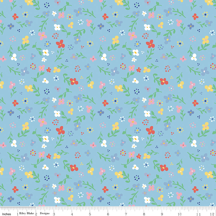 Always in Season by American Jane - Sky Blue Small Floral
