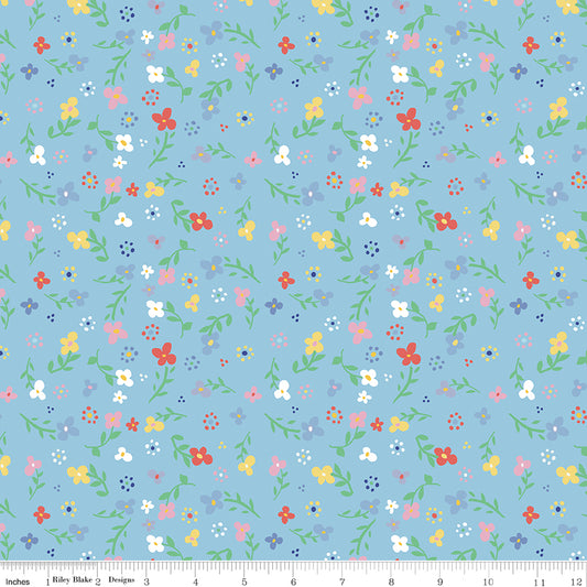 Always in Season by American Jane - Sky Blue Small Floral