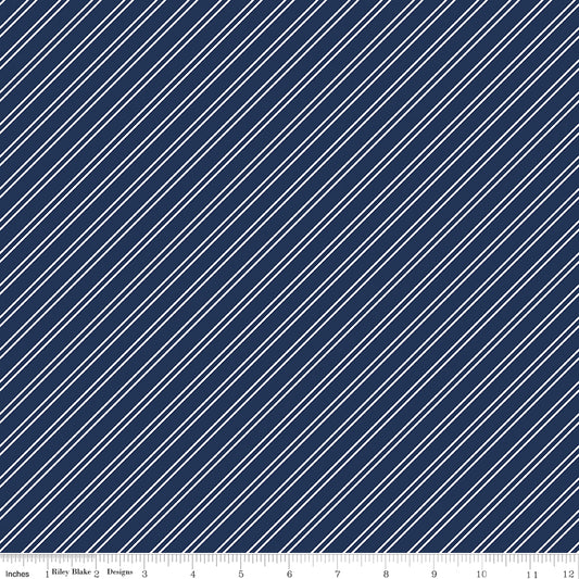 Between the Pages Navy Stripes