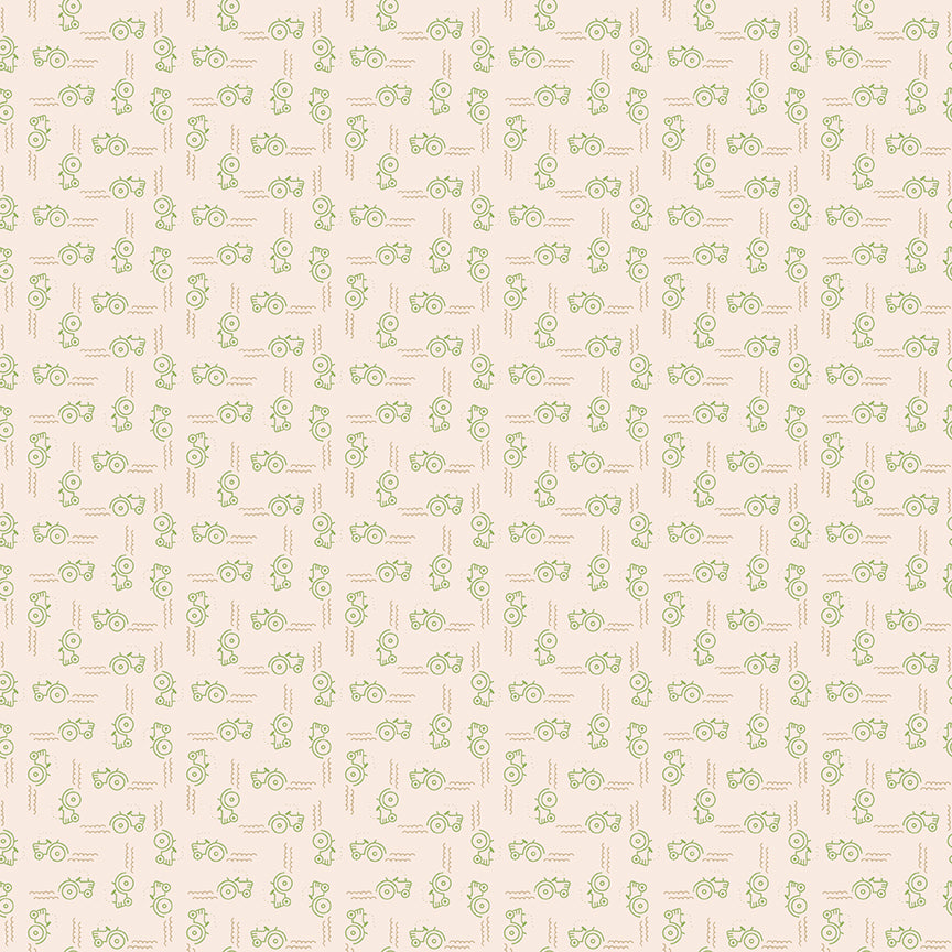 Lori Holt Farmer's Daughter Tractors Background Thyme