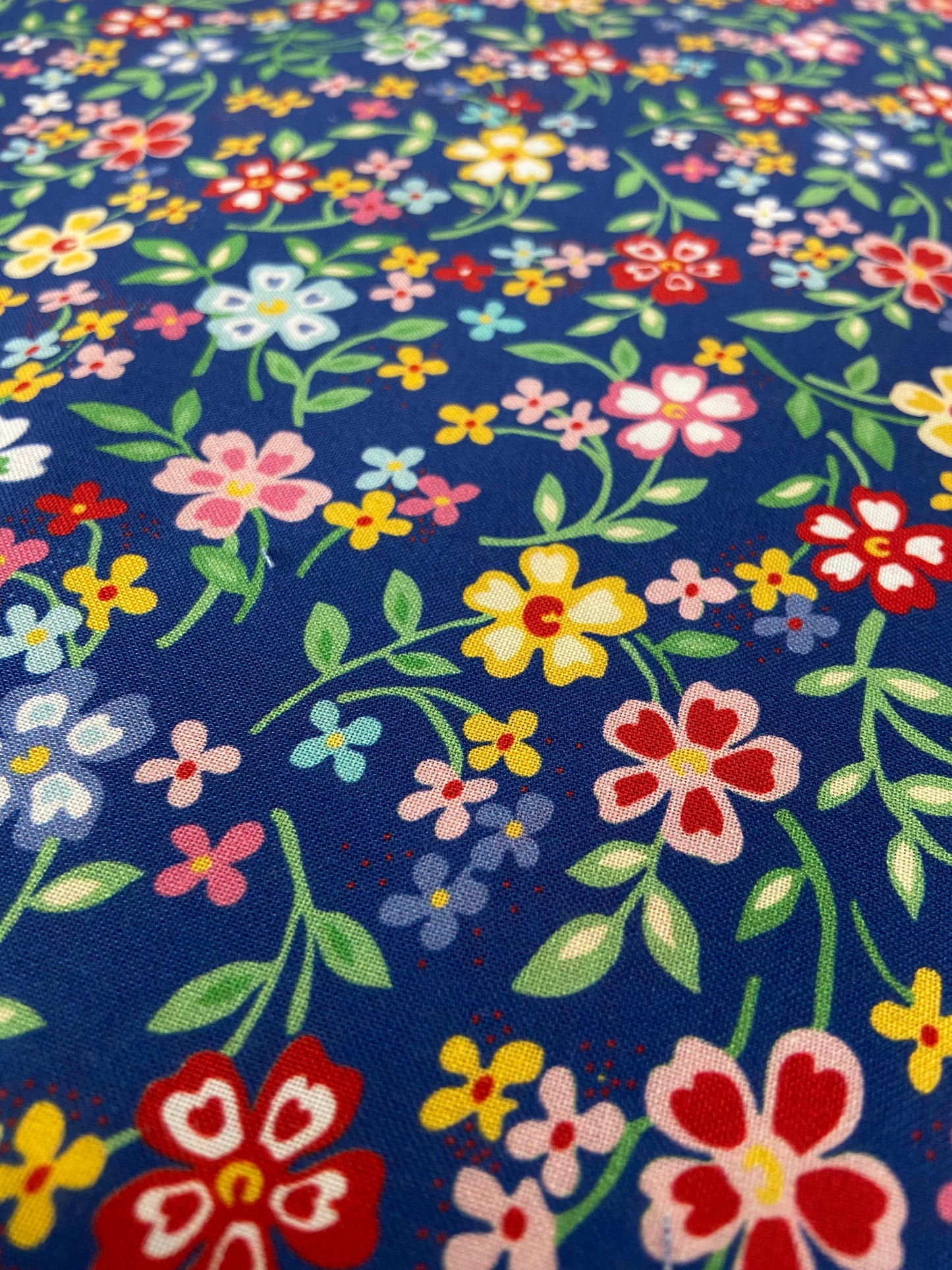 Always in Season Blue Blooming Bright Wideback 108"