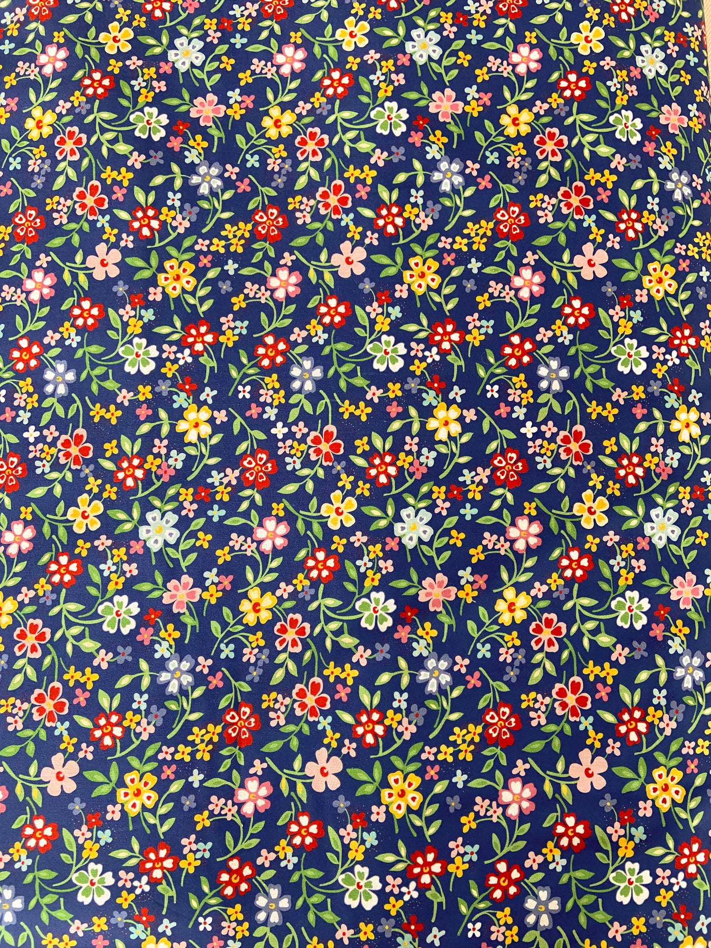 Always in Season Blue Blooming Bright Wideback 108"