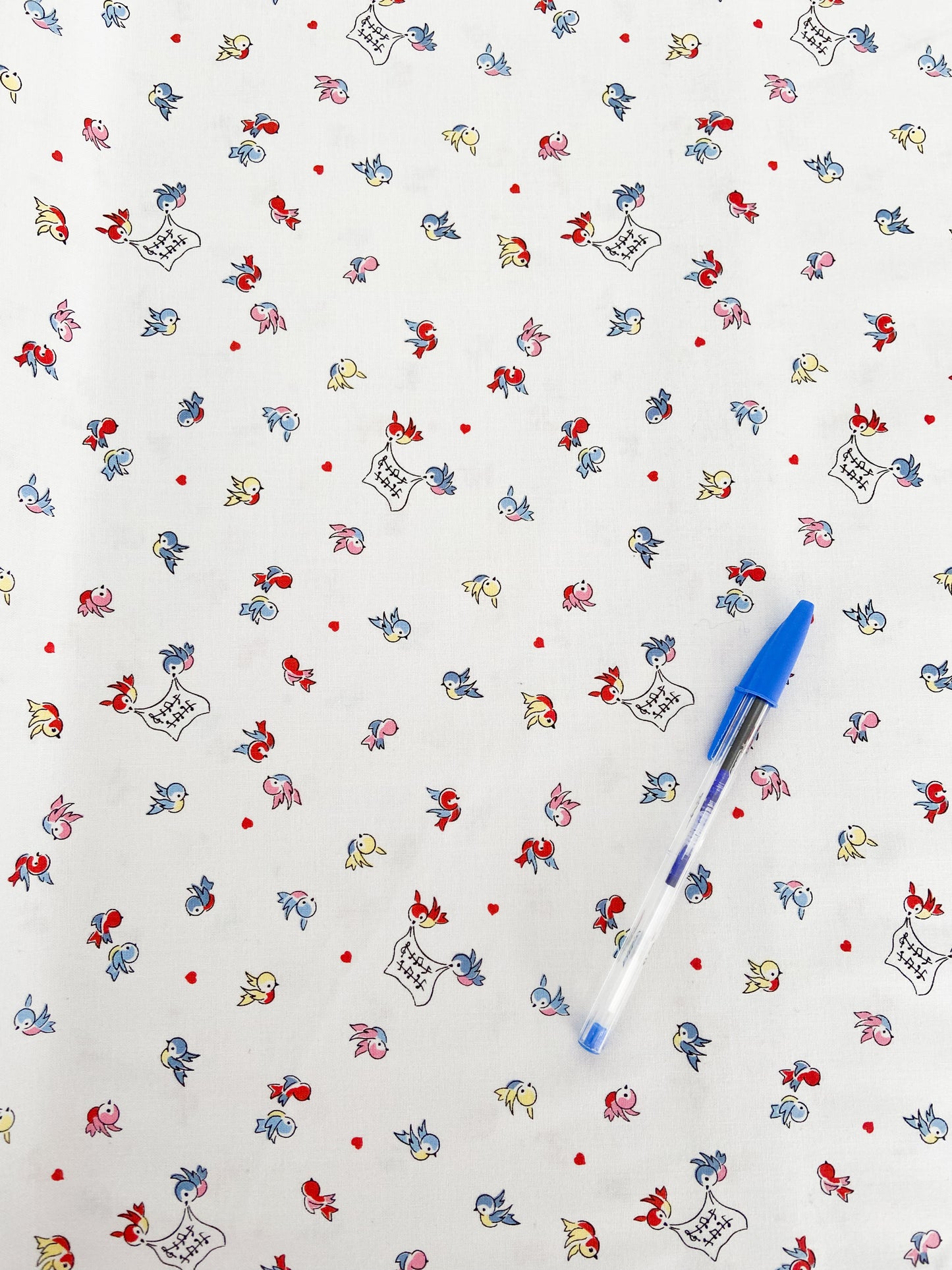 Love Notes Songbirds White by Lindsay Wilkes for Riley Blake Designs