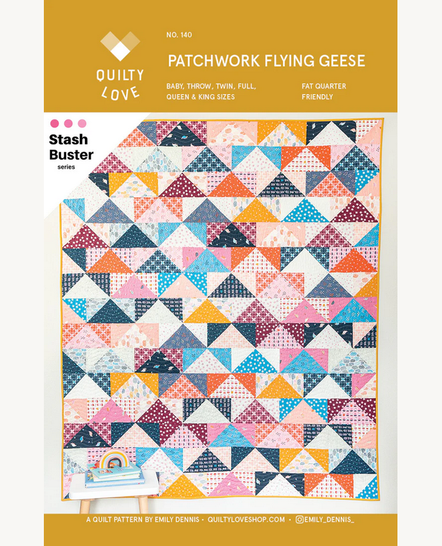 Patchwork Flying Geese Paper Pattern by Quilty Love