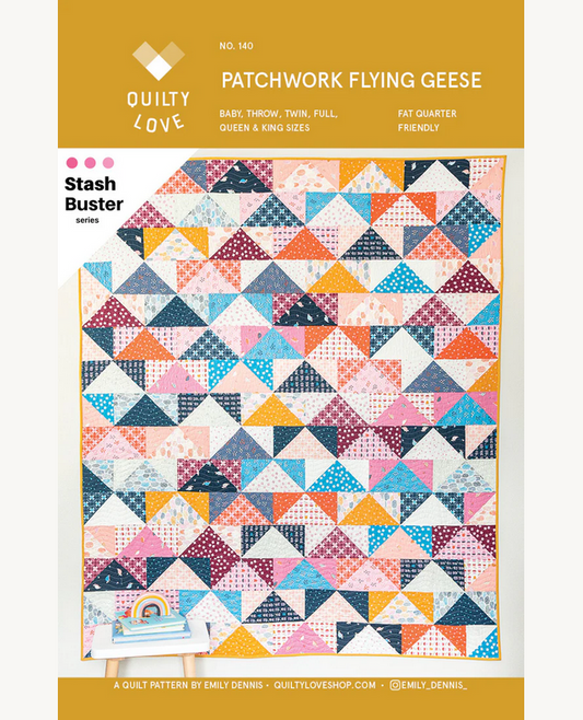 Patchwork Flying Geese Paper Pattern by Quilty Love
