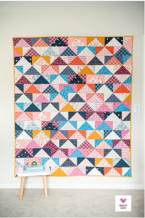 Patchwork Flying Geese Paper Pattern by Quilty Love