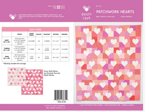 Patchwork Hearts Paper Pattern by Quilty Love