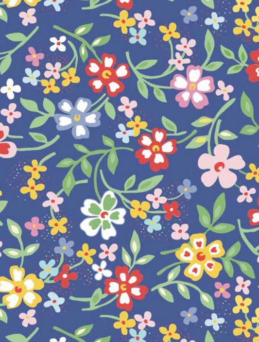 Always in Season Blue Blooming Bright Wideback 108" x 2.5 metres
