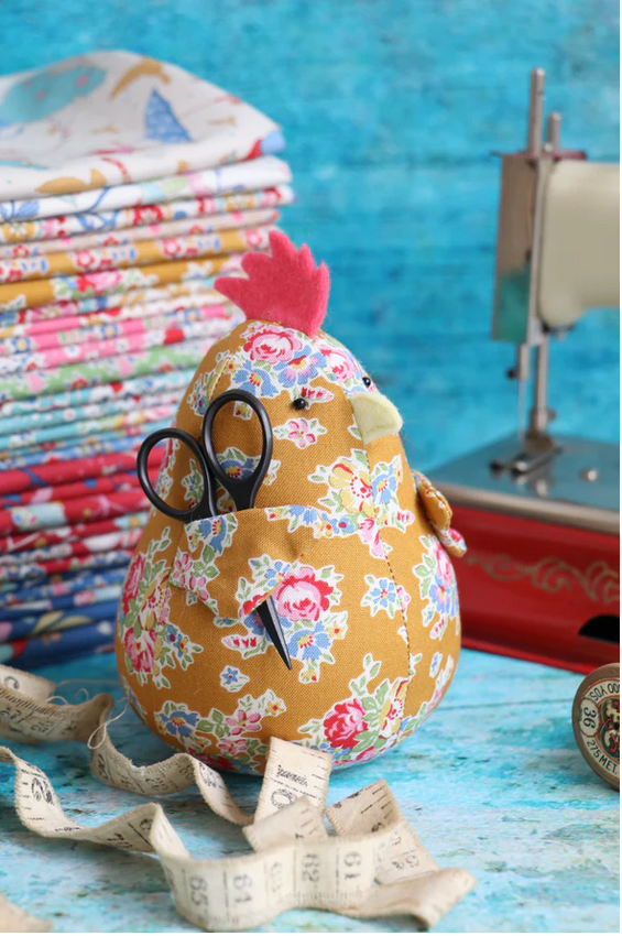 Chicken Caddy Chicken Pincushion Pattern by Jodie Carleton of RicRac