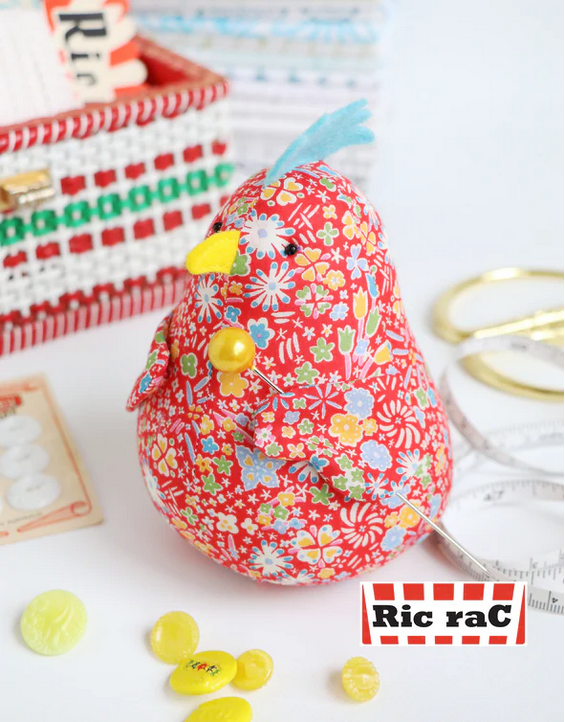 Chicken Caddy Chicken Pincushion Pattern by Jodie Carleton of RicRac