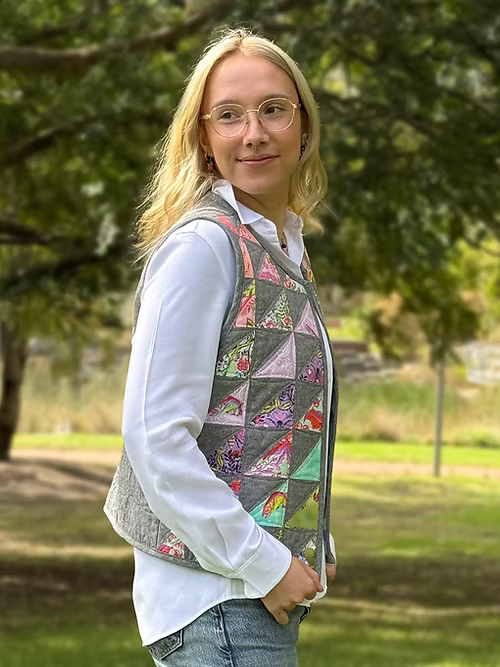 Britney Vest by Melly and Me - Linen Cover Version