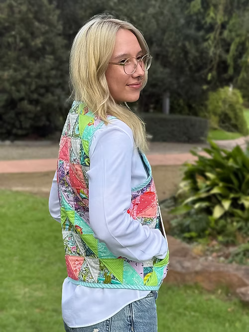 Britney Vest by Melly and Me - Linen Cover Version
