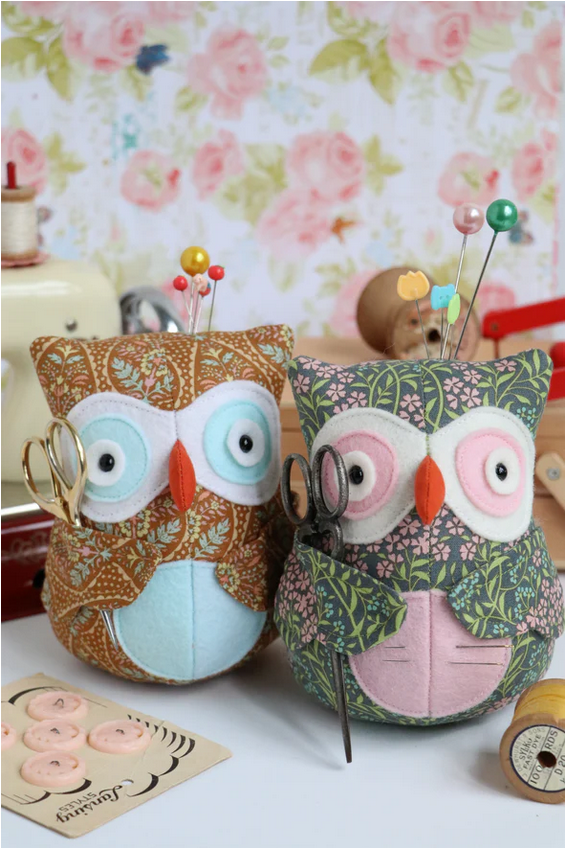 Owl Pincushion Pattern by Jodie Carleton of RicRac