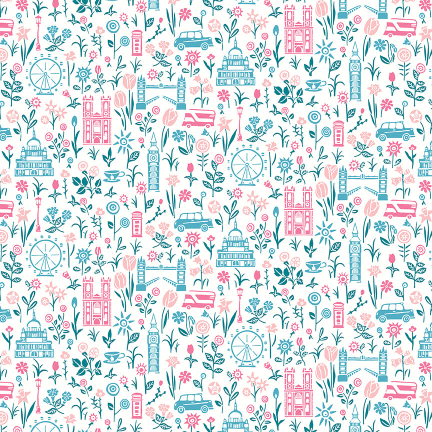 Liberty London Parks - Summer in the City A - Lasenby Quilting Cotton