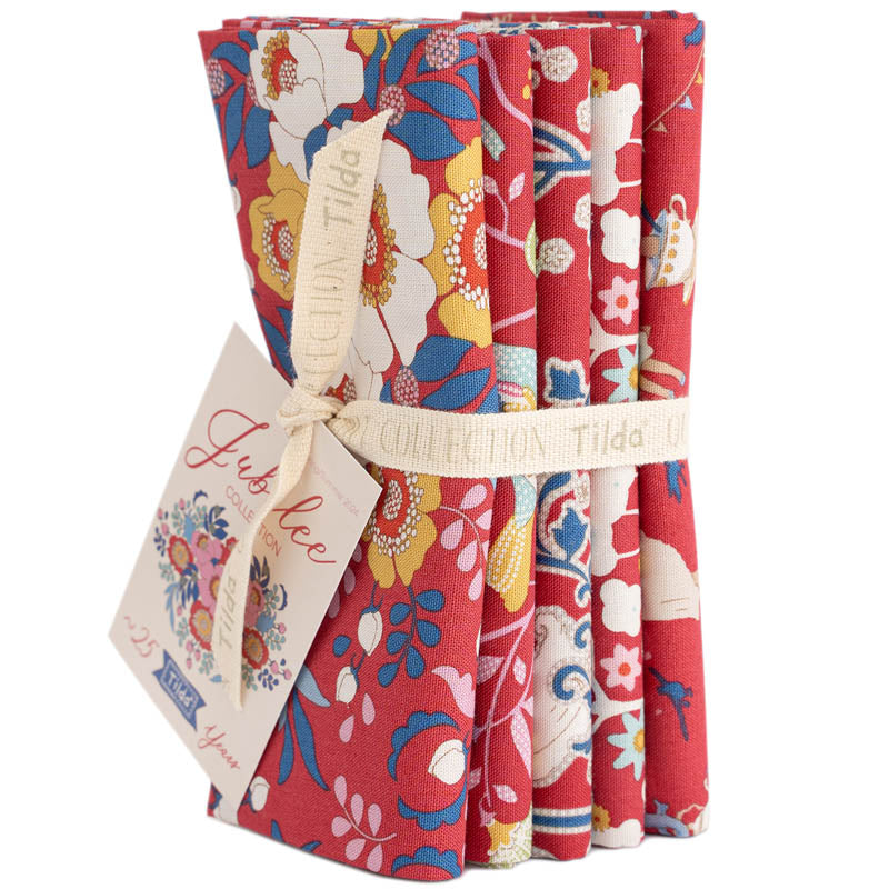 Tilda Jubilee Red 5 Fat Quarter Bundle