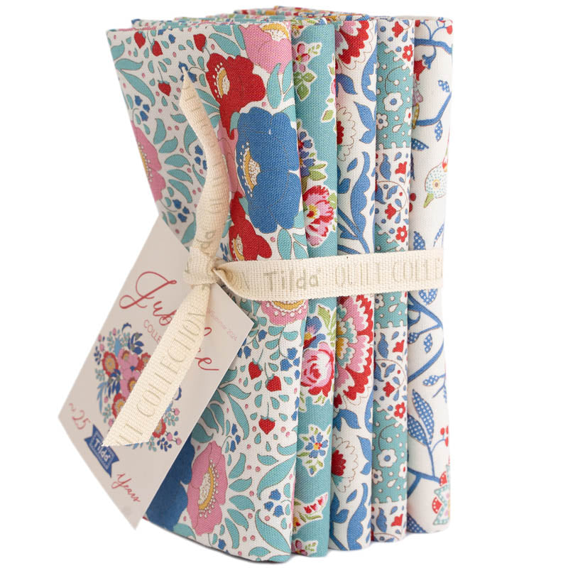 Tilda Jubilee Creme/Teal 5 Fat Quarter Bundle