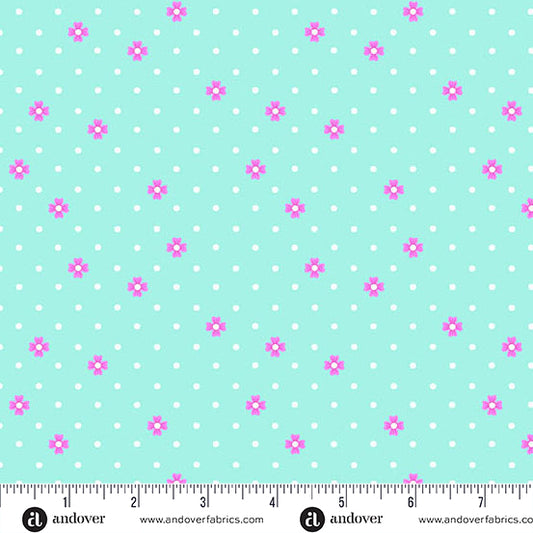 Dot Dot Bloom Aqua - Color Pop Playground