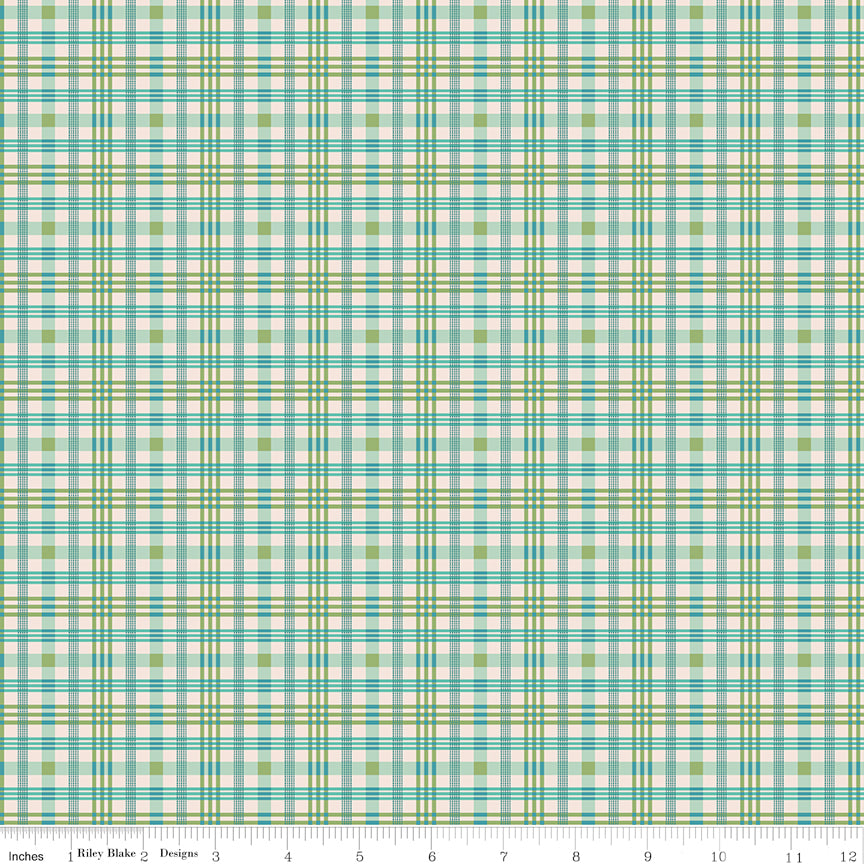 Lori Holt Farmer's Daughter Plaid Sea Glass