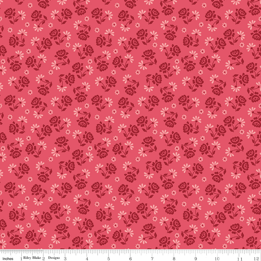 Lori Holt Berry & Sage Roses Tea Rose
