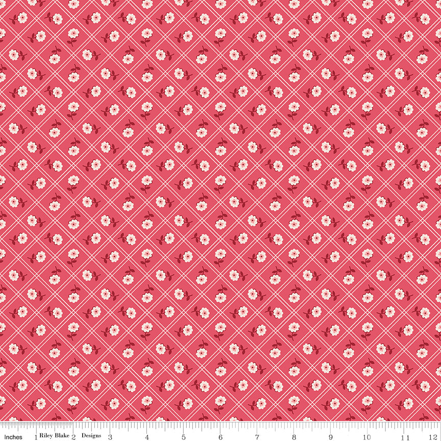 Lori Holt Berry & Sage Calico Tea Rose