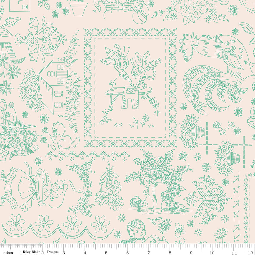 Lori Holt Berry & Sage Embroidery Latte