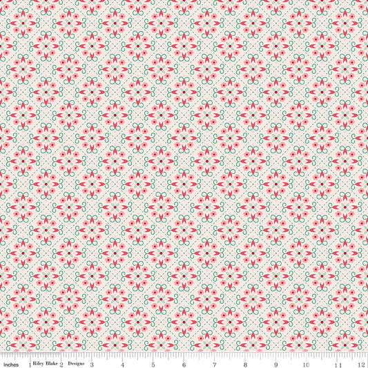 Lori Holt Berry & Sage Wallpaper Latte