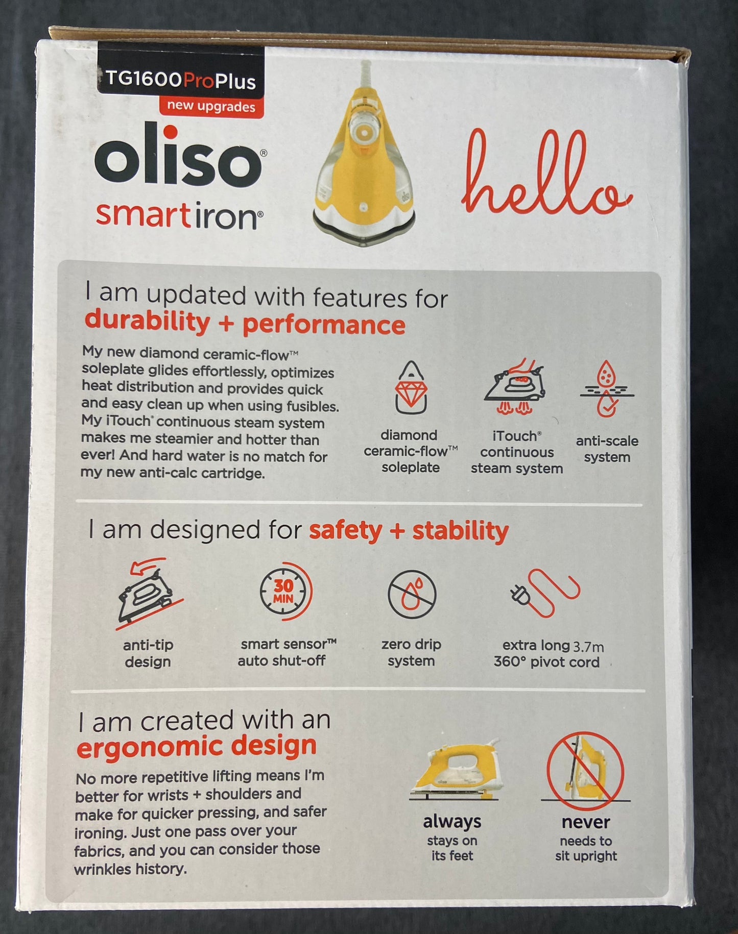 Oliso Smart Iron ProPlus Yellow