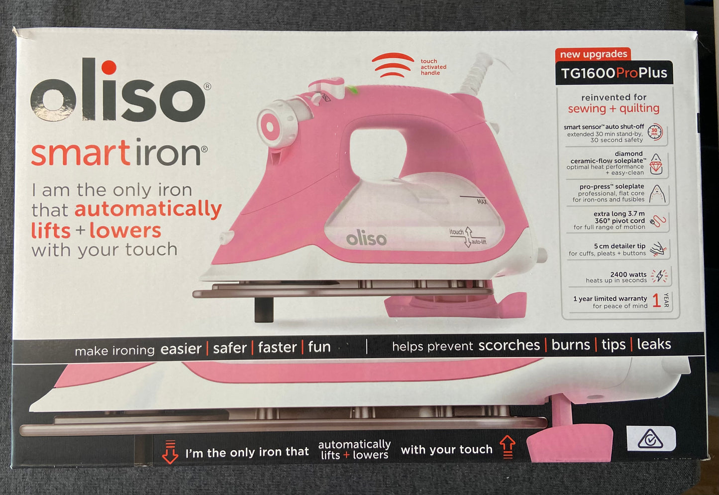 Oliso Smart Iron TG1600 ProPlus Pink