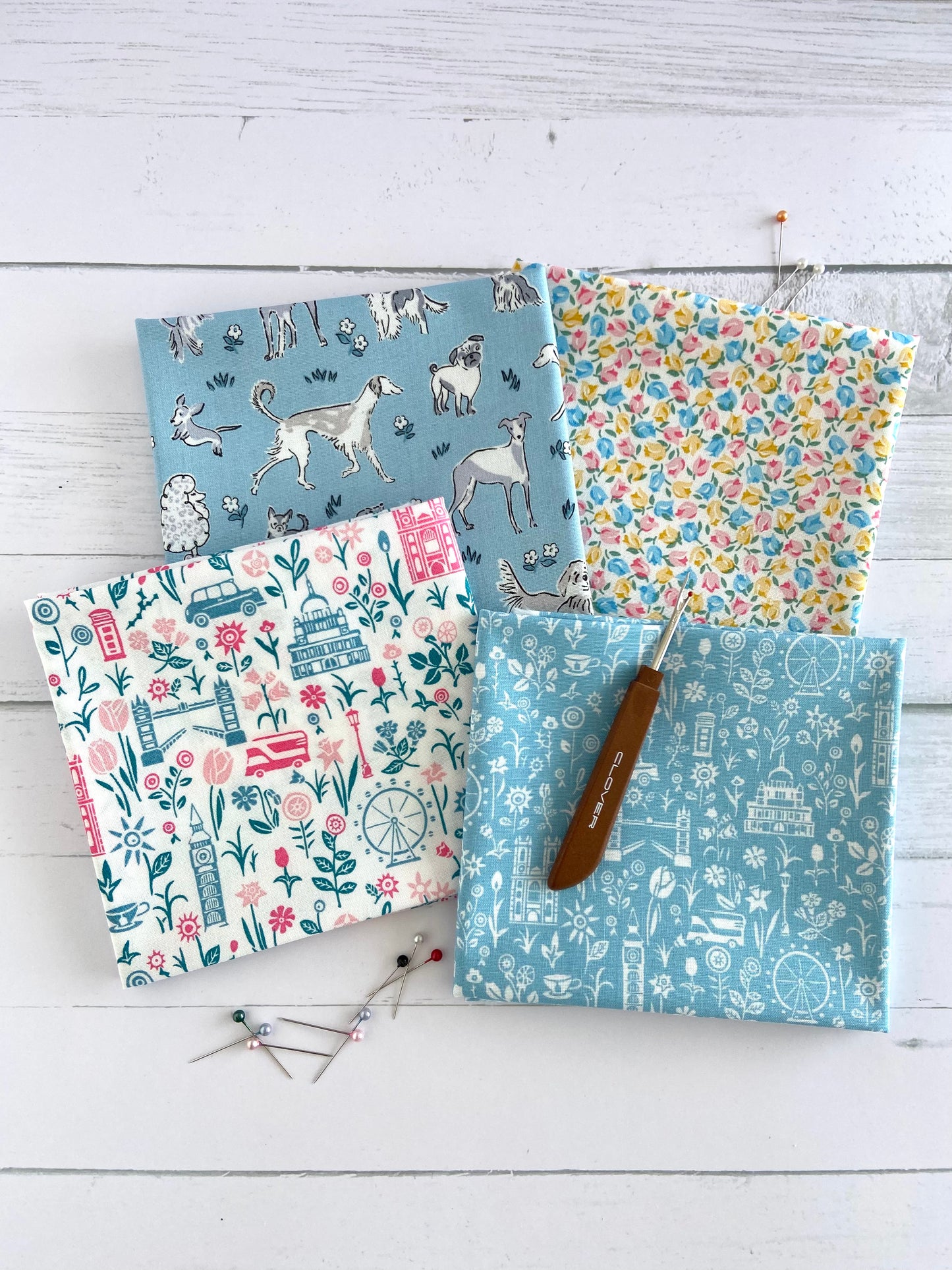 Liberty London Parks Fat Quarter Bundle 4 pieces