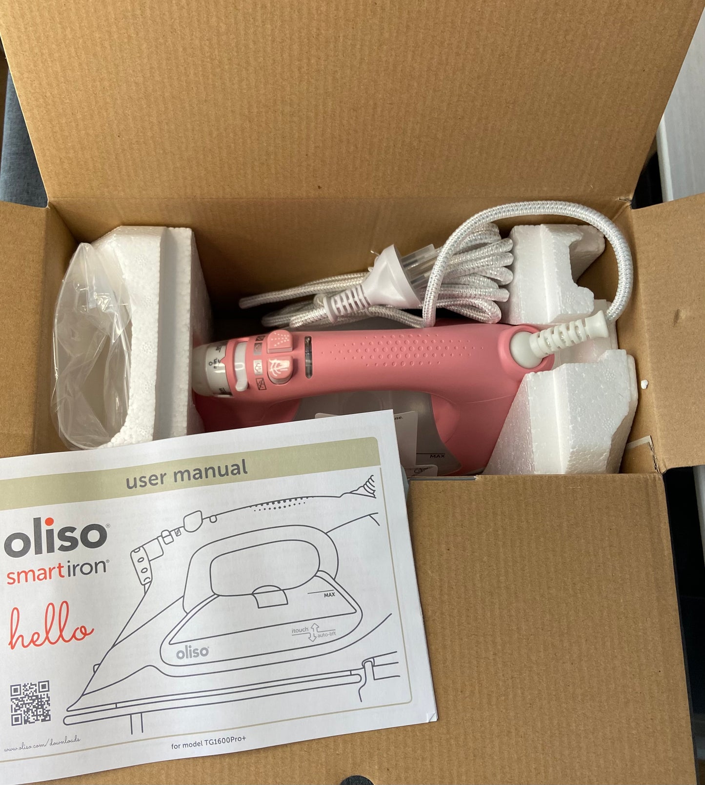 Oliso Smart Iron TG1600 ProPlus Pink