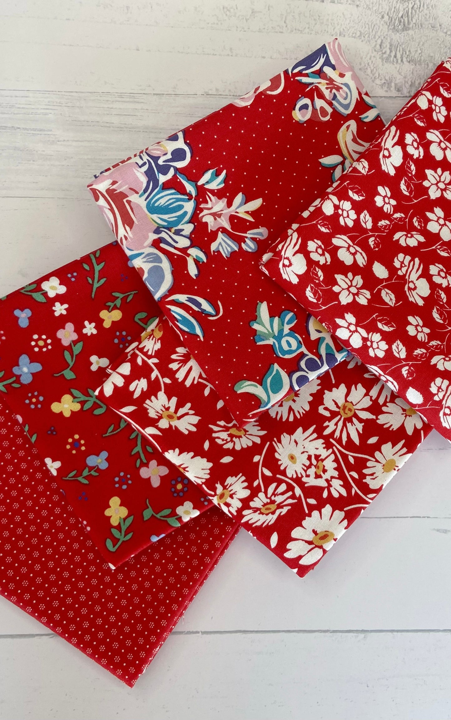 Always in Season by American Jane Fat 5 Red Fat Quarters