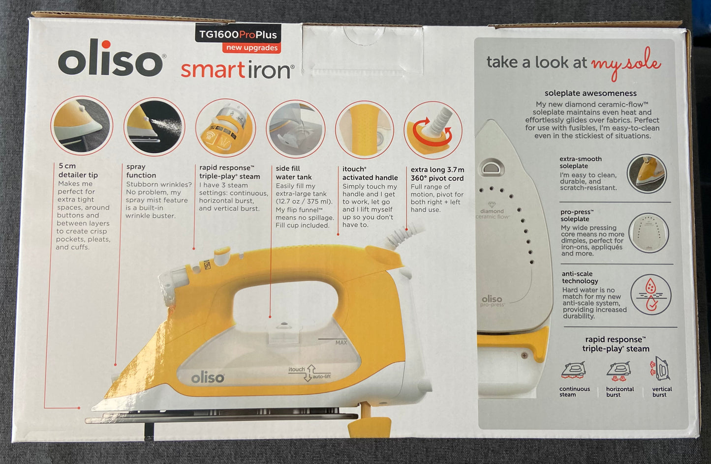 Oliso Smart Iron ProPlus Yellow