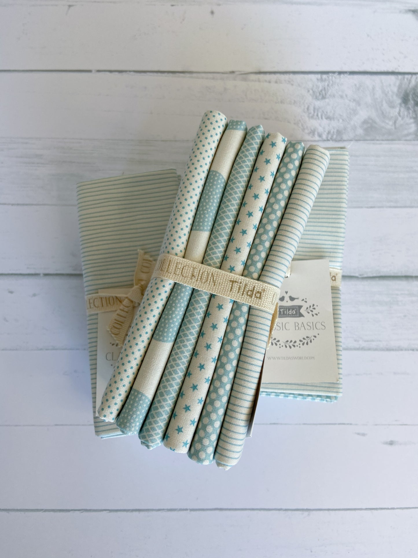 Tilda Classics Basics Light Blue Fat Quarter Bundle of 6 Fat Quarters