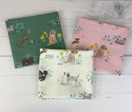 **Just Arrived** Chloe Dogs Fat Quarter Bundle of 3 fat quarters