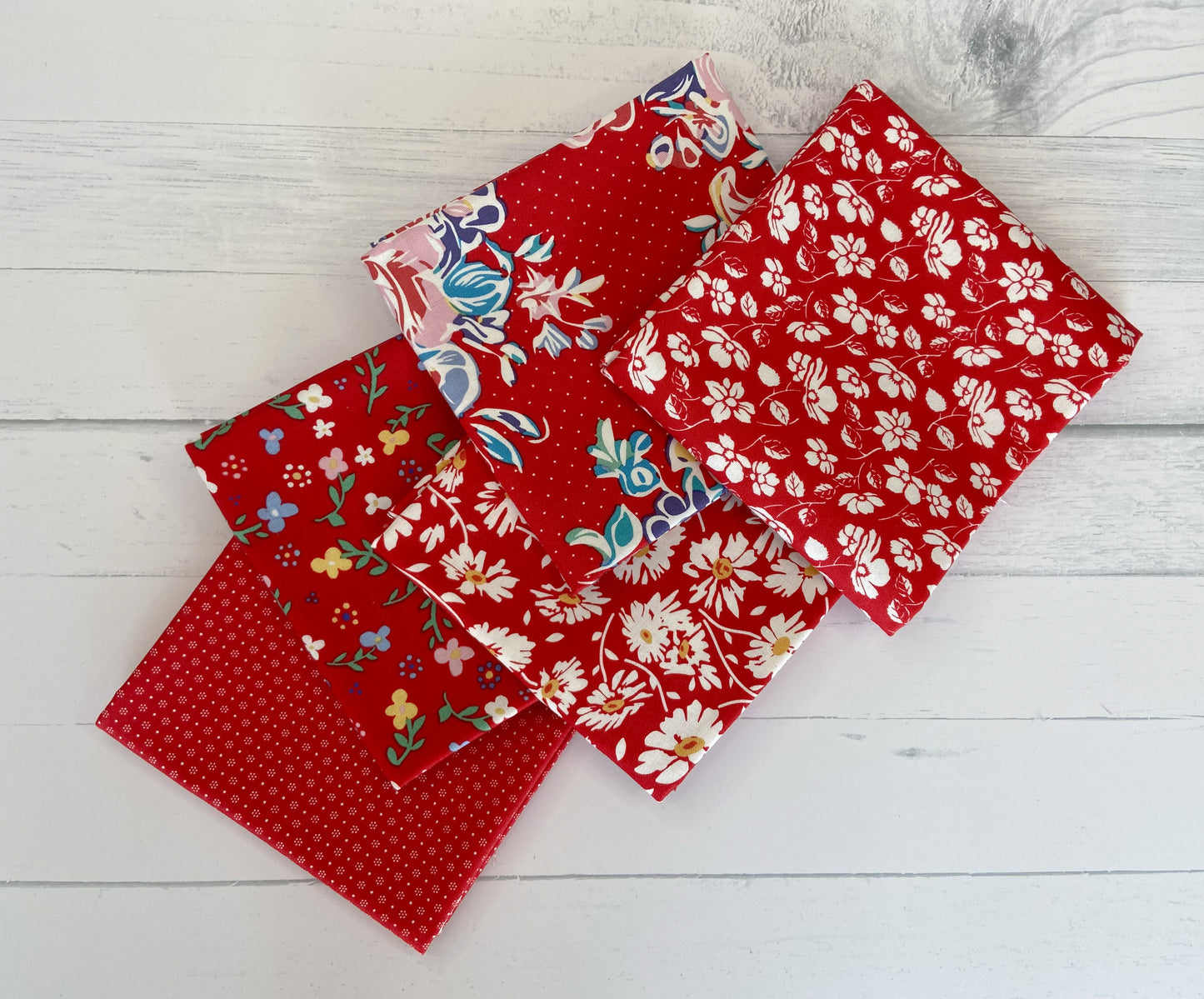 Always in Season by American Jane Fat 5 Red Fat Quarters