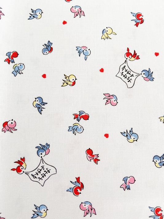 Love Notes Songbirds White by Lindsay Wilkes for Riley Blake Designs