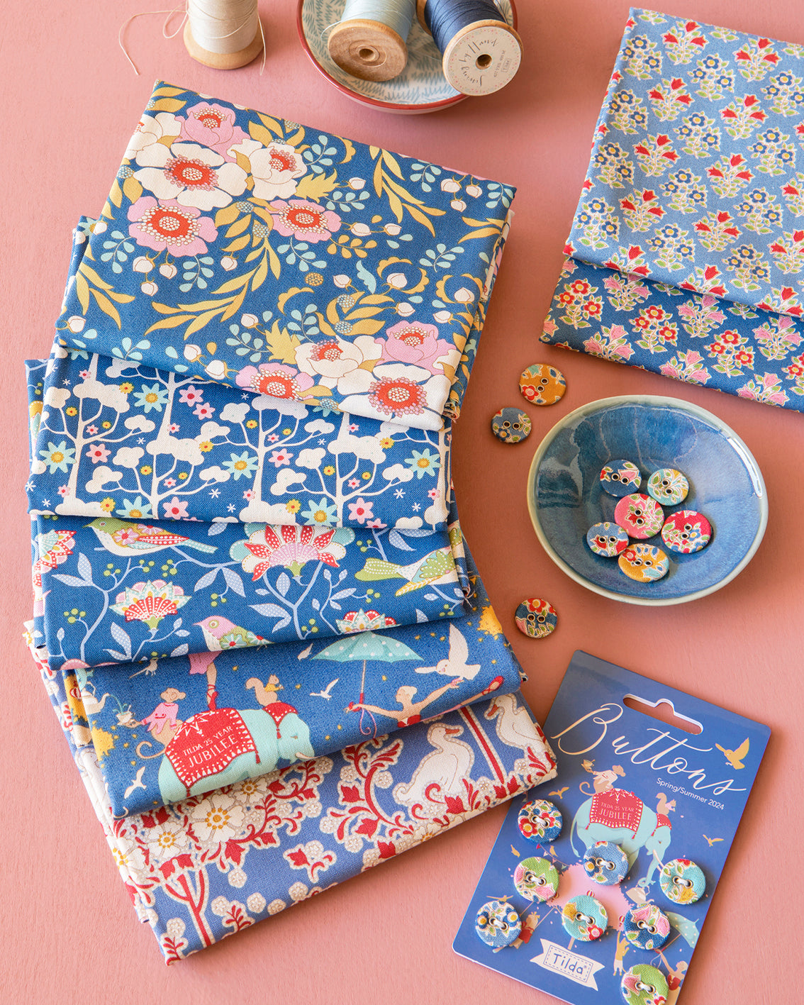 Tilda Jubilee Blue 5 Fat Quarter Bundle