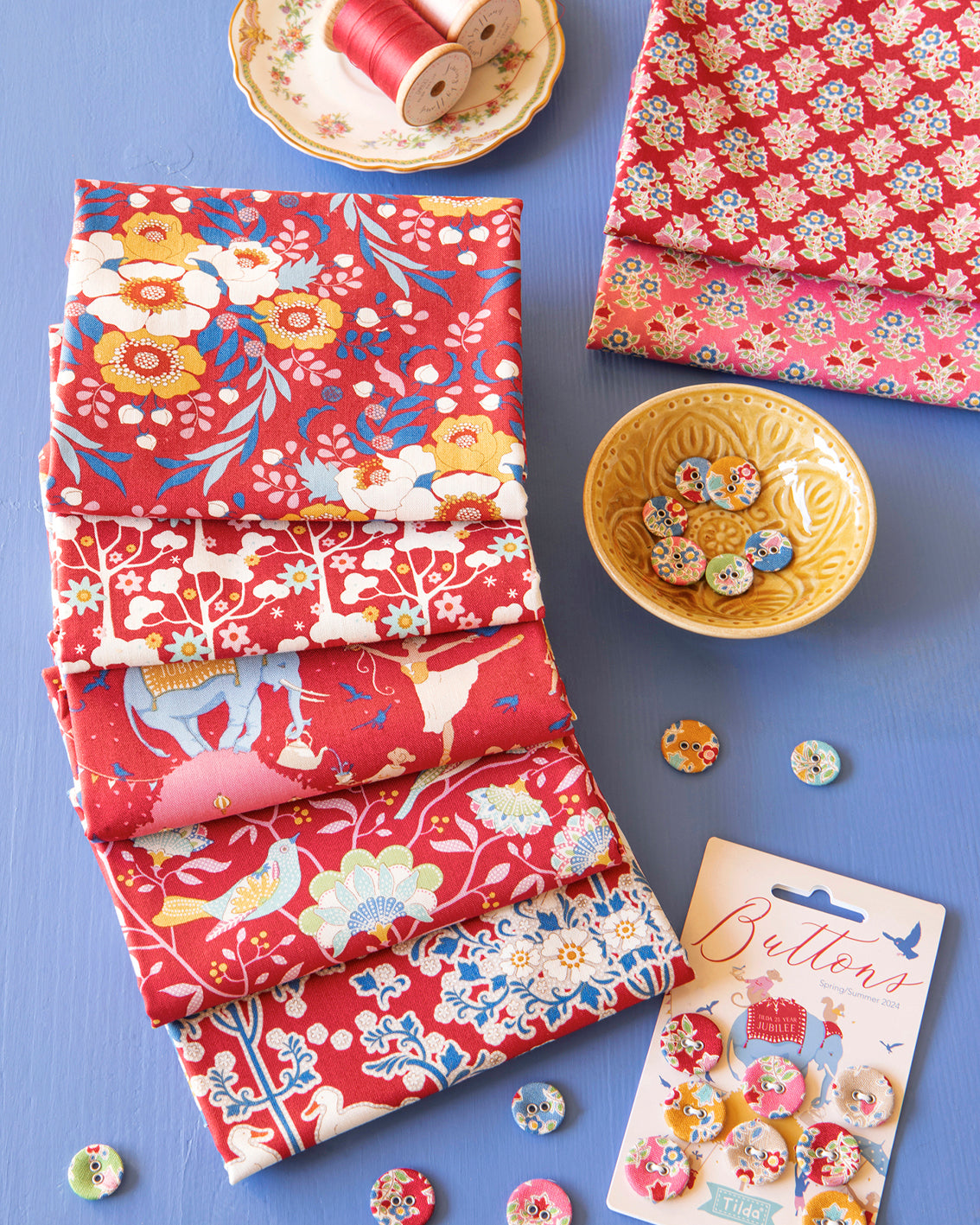 Tilda Jubilee Red 5 Fat Quarter Bundle