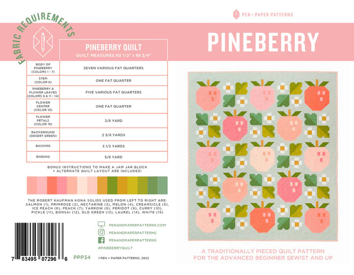 Pen + Paper Patterns Pineberry Quilt Pattern