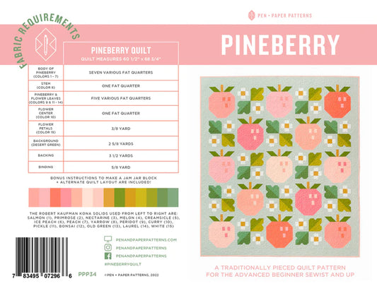 Pen + Paper Patterns Pineberry Quilt Pattern