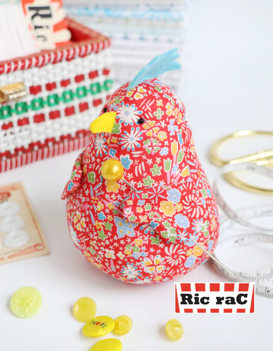 Chicken Caddy: Chicken Pincushion Softie Sewing Pattern by Jodie Carleton of RicRac