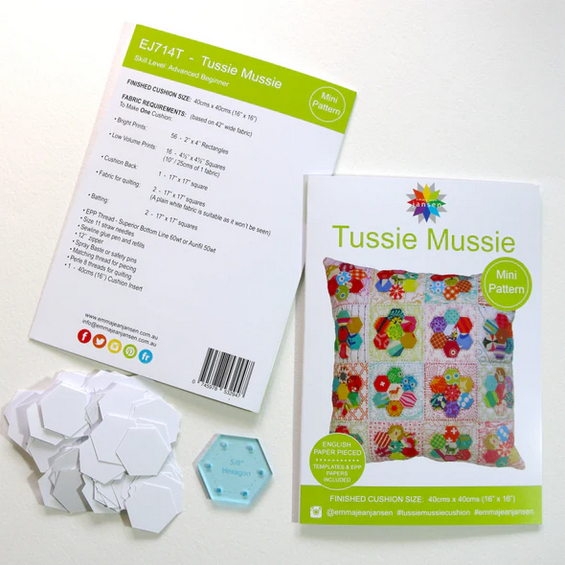 Tussie Mussie Mini Pattern, Acrylic Template and Papers by Emma Jean Jansen