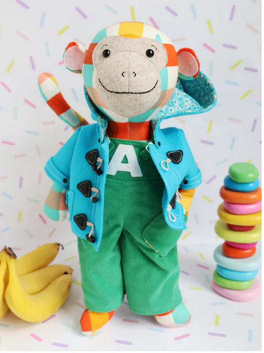 Archie: Monkey Sewing Pattern by Jodie Carleton of RicRac