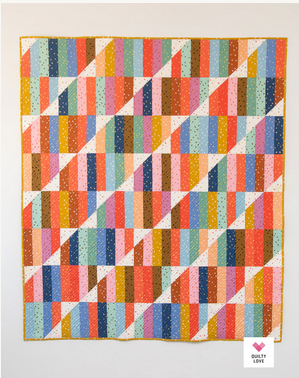 Happy Stripes Paper Pattern by Quilty Love