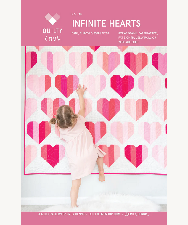 Infinte Hearts Paper Pattern by Quilty Love