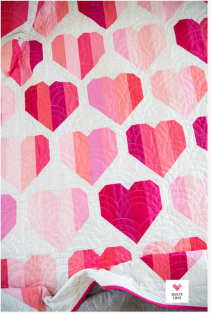 Infinte Hearts Paper Pattern by Quilty Love